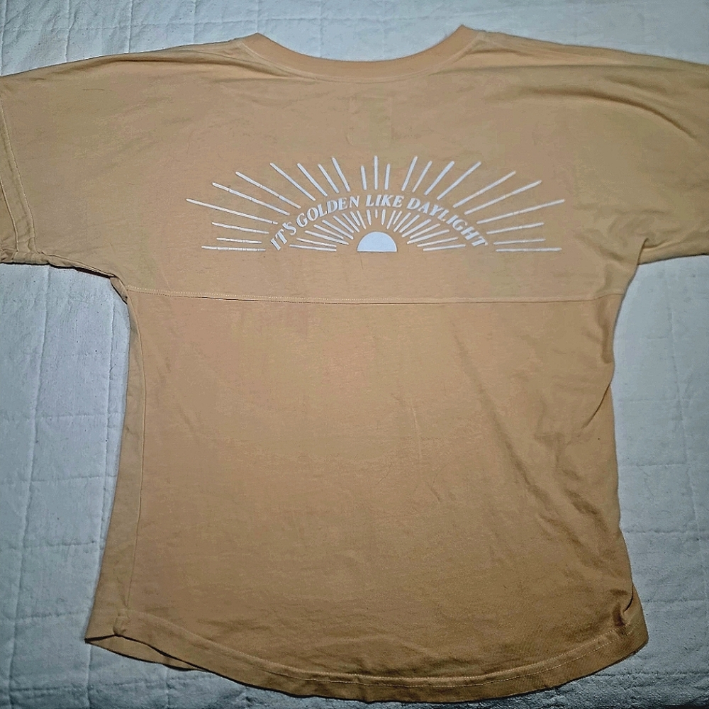 Taylor Swift Its Golden like Daylight Yellow Long Sleeve Tee S/M small medium